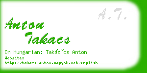 anton takacs business card